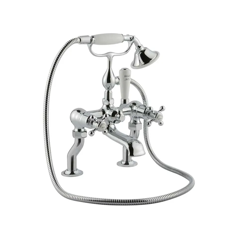 JTP Grosvenor Cross Deck Mounted Bath Shower Mixer With Kit