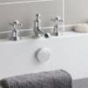 JTP Grosvenor Cross 3 Hole Deck Mounted Bath Filler Tap