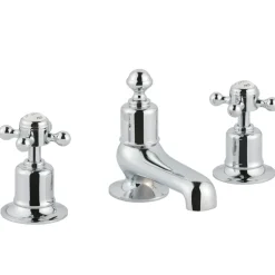 JTP Grosvenor Cross 3 Hole Deck Mounted Bath Filler Tap