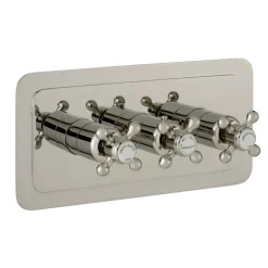 JTP Grosvenor Cross Horizontal Concealed 2 Outlet Shower Valve