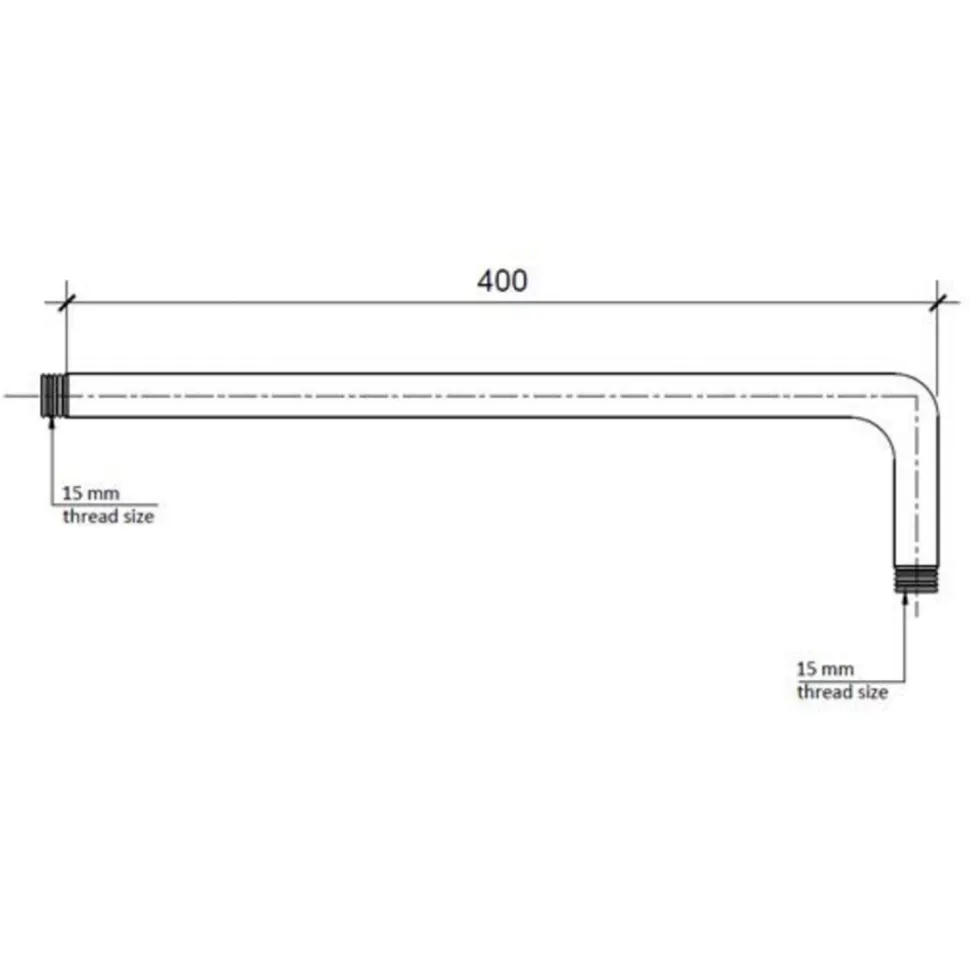 JTP Grosvenor Cross 400mm Wall Mounted Shower Arm