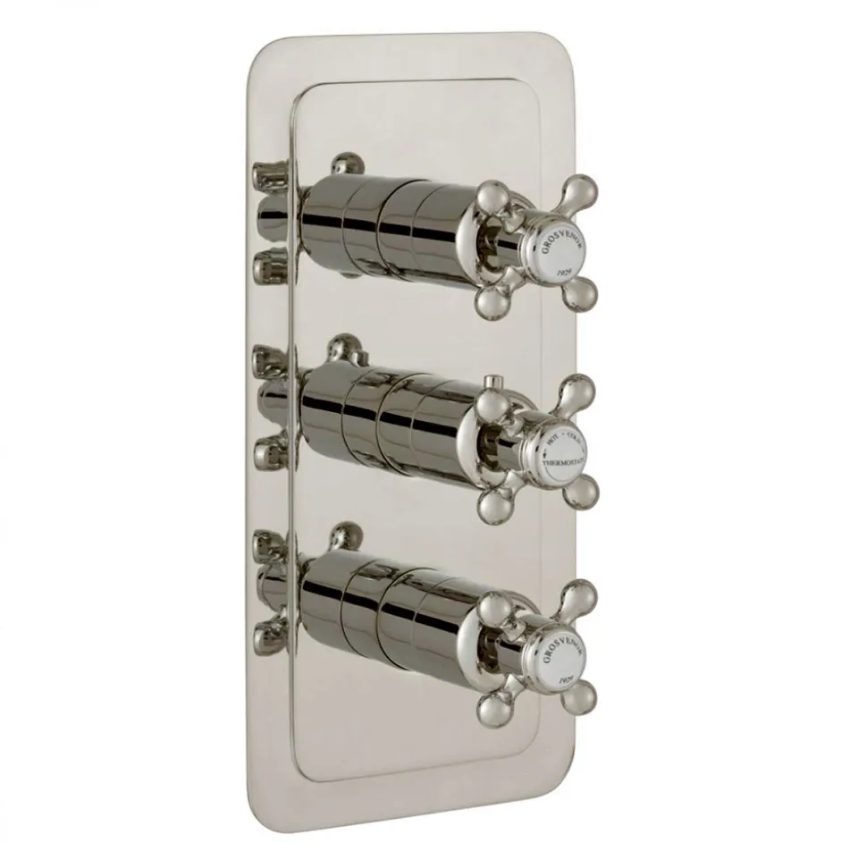 JTP Grosvenor Cross Vertical Concealed 3 Outlet Shower Valve