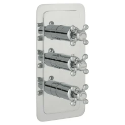 JTP Grosvenor Cross Vertical Concealed 2 Outlet Shower Valve