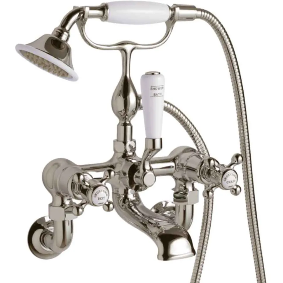 JTP Grosvenor Cross Wall Mounted Bath Shower Mixer With Kit