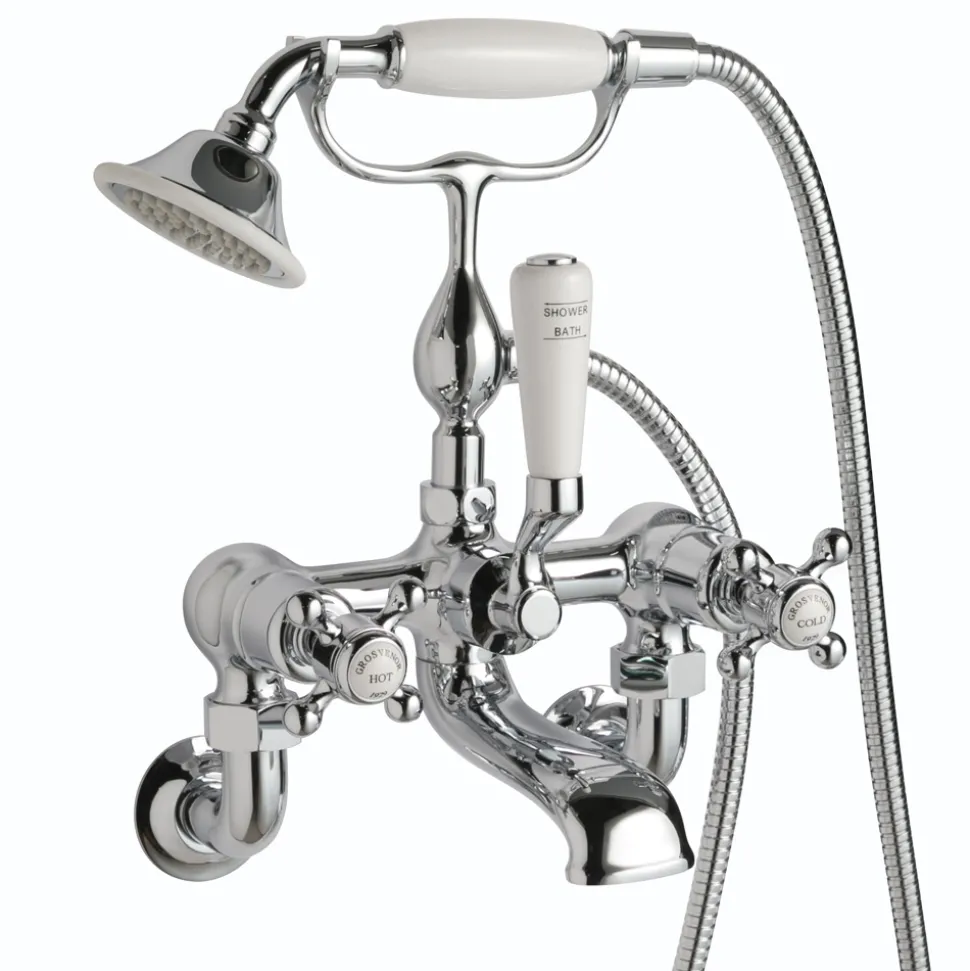 JTP Grosvenor Cross Wall Mounted Bath Shower Mixer With Kit