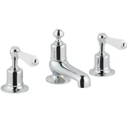 JTP Grosvenor Lever 3 Hole Deck Mounted Basin Mixer Tap