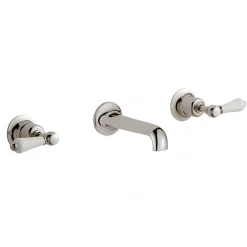 JTP Grosvenor Lever 3 Hole Wall Mounted Basin Mixer Tap