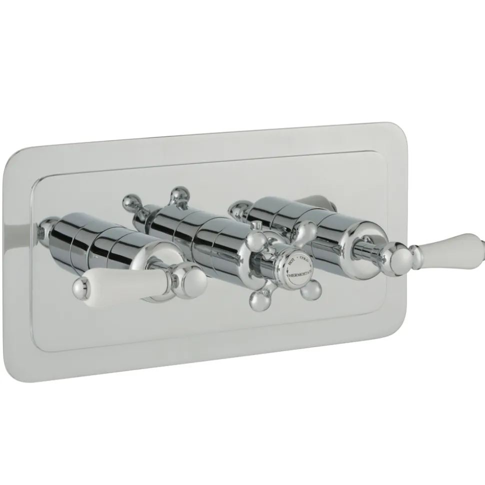 JTP Grosvenor Lever Horizontal Concealed 3 Outlet Shower Valve
