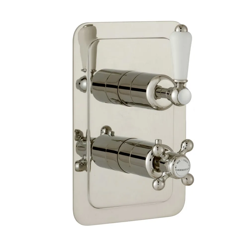 JTP Grosvenor Lever Vertical Concealed 2 Outlet 2 Control Shower Valve