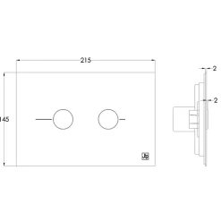 JTP Grosvenor Metal Pneumatic Flush Plate