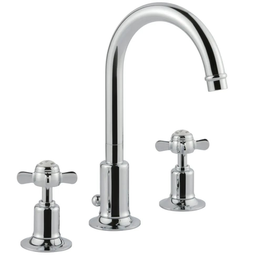 JTP Grosvenor Pinch 3 Hole Basin Mixer Tap