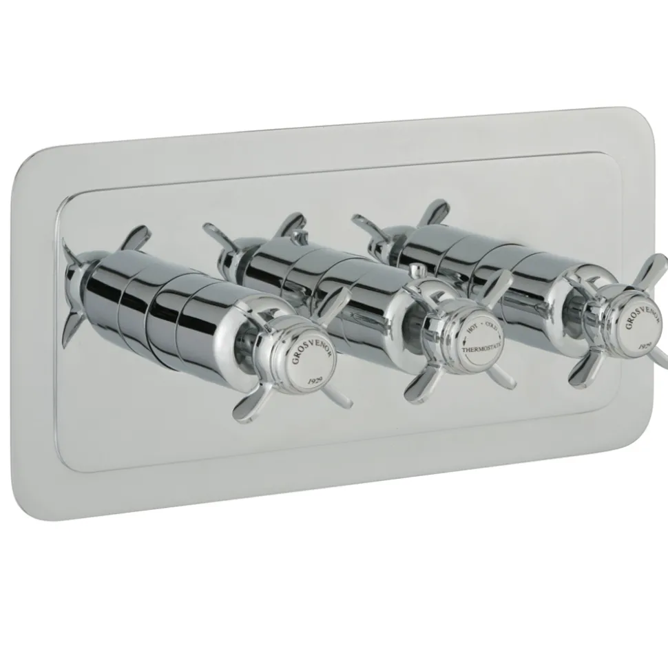 JTP Grosvenor Pinch Horizontal Concealed 2 Outlet Shower Valve
