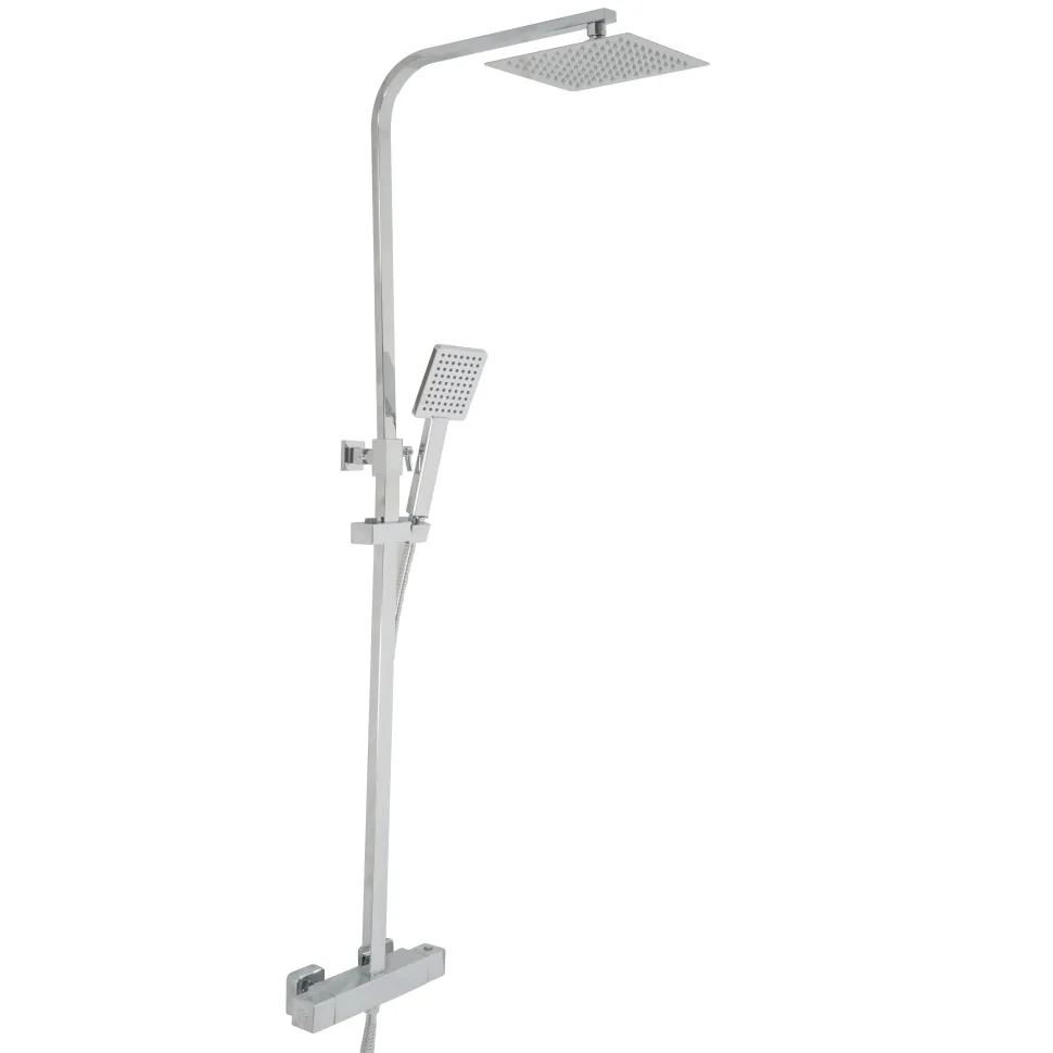 Just Taps Athena Exposed Rigid Riser Thermostatic Shower Set