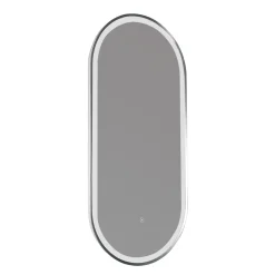 Just Taps LED Illuminated Oval Bathroom Mirror with Heated Demister Pad & Colour Change Lights - 1000 x 450mm