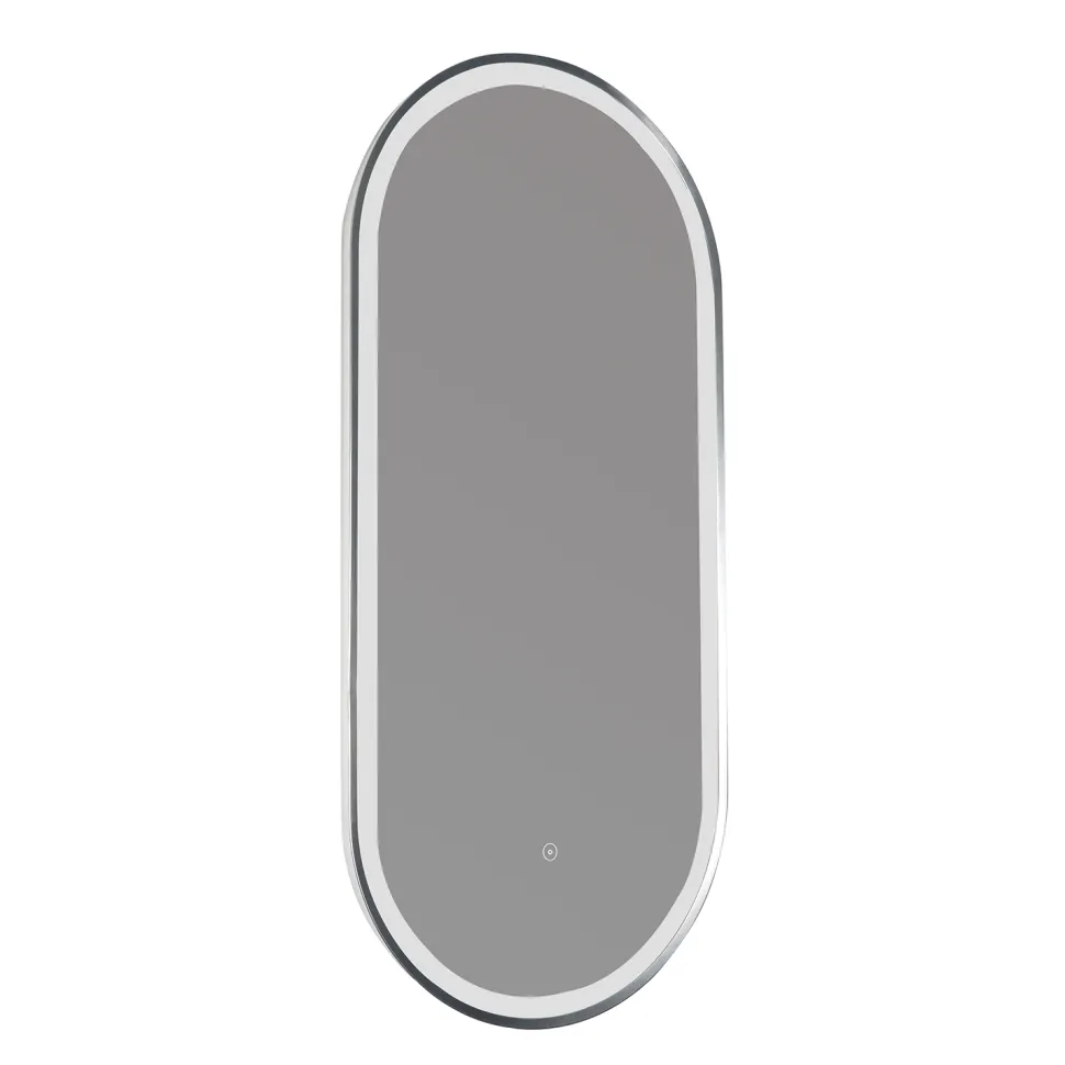 Just Taps LED Illuminated Oval Bathroom Mirror with Heated Demister Pad & Colour Change Lights - 1000 x 450mm