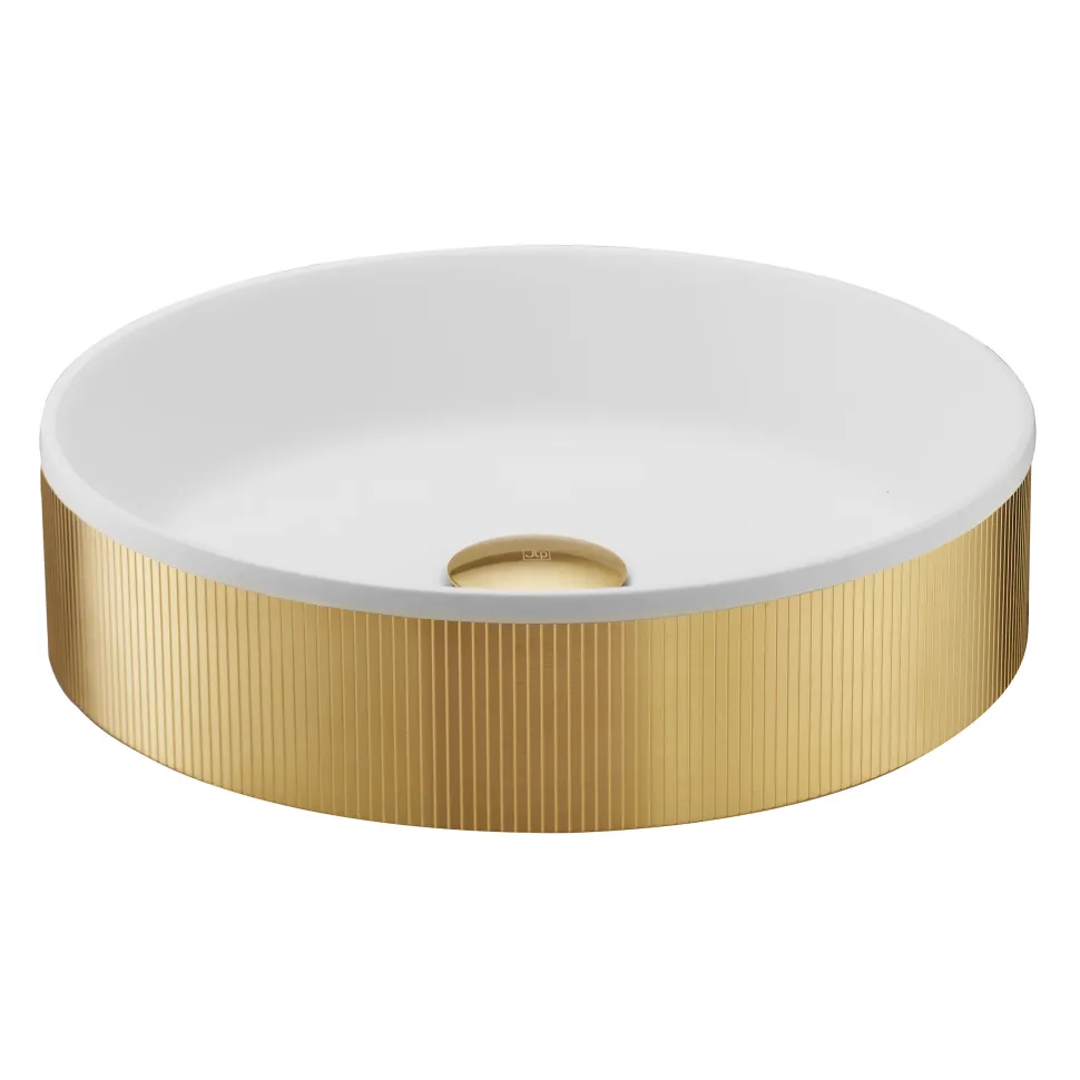 Just Taps VOS 360mm Round Countertop Basin with Click Clack Waste