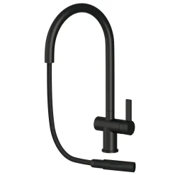 Just Taps VOS Pull Out Spray Single Lever Mono Kitchen Mixer - Matt Black