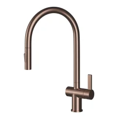 Just Taps VOS Pull Out Spray Single Lever Mono Kitchen Mixer - Brushed Bronze