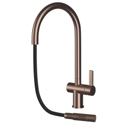 Just Taps VOS Pull Out Spray Single Lever Mono Kitchen Mixer - Brushed Bronze