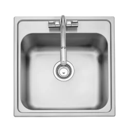 Leisure Albion 1 Bowl Satin Stainless Steel Sink - 500 x 500mm