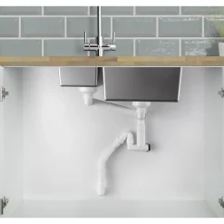 Leisure Rapid Fit 1.5 Bowl Basket Strainer Waste & Plumbing Kit