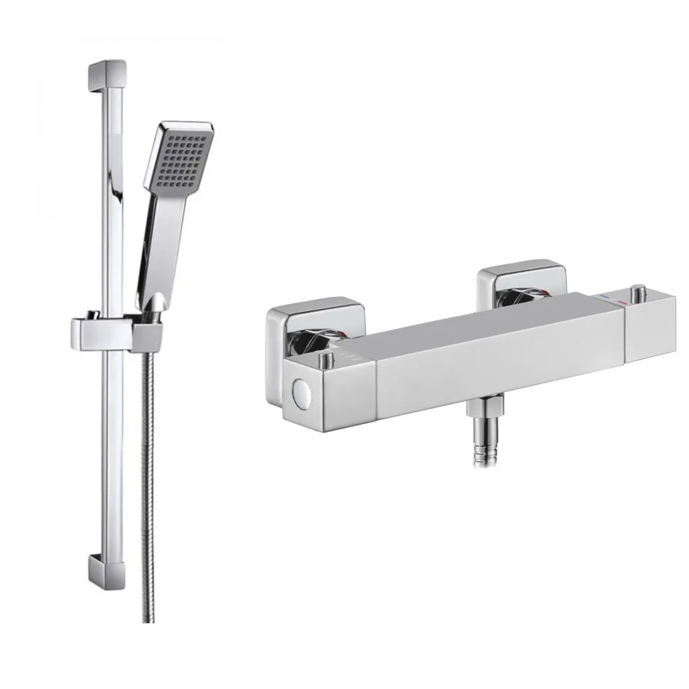 Leon Thermostatic Bar Shower Valve & Slide Rail Kit