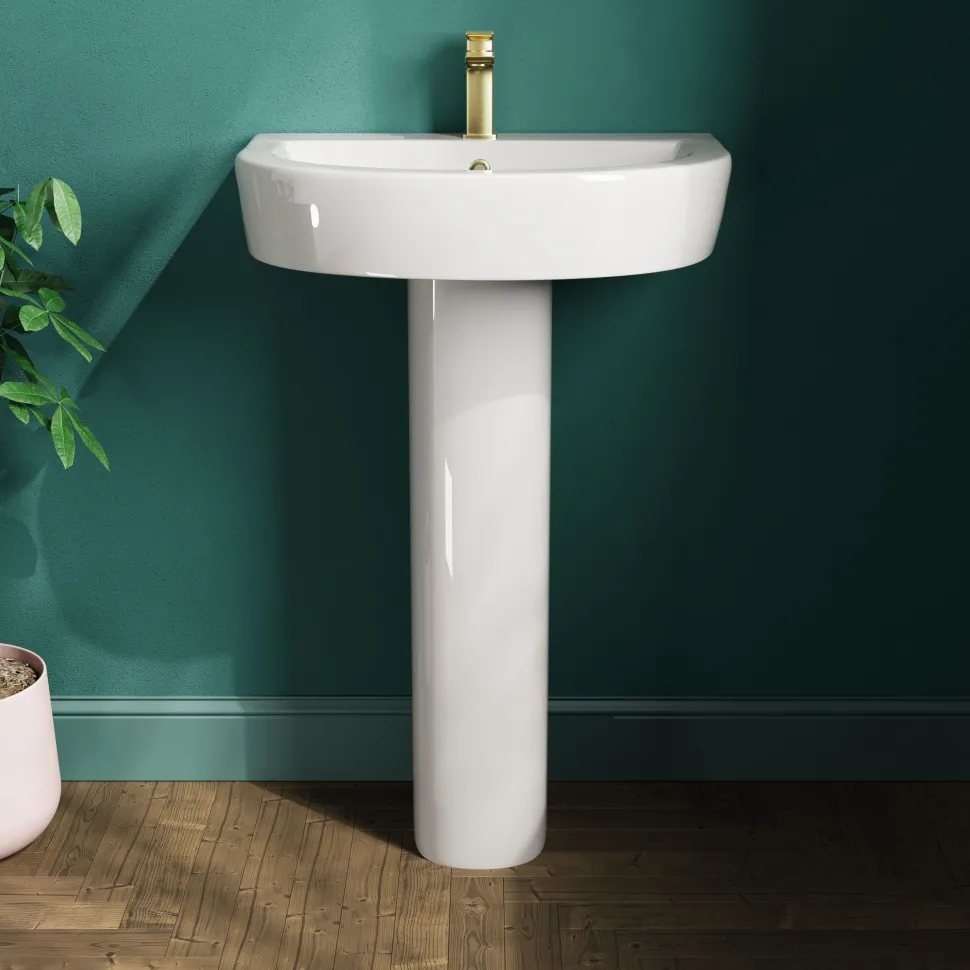 Lorraine 550mm Basin & Full Pedestal