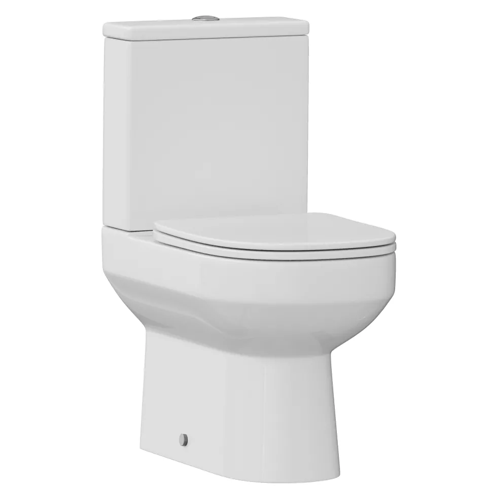 Lorraine Rimless Back To Wall Close Coupled Toilet & Soft Close Seat