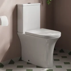 Lydia Rimless Close to Wall Close Coupled Toilet & Soft Close Seat