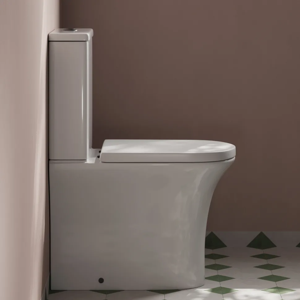 Lydia Rimless Close to Wall Close Coupled Toilet & Soft Close Seat