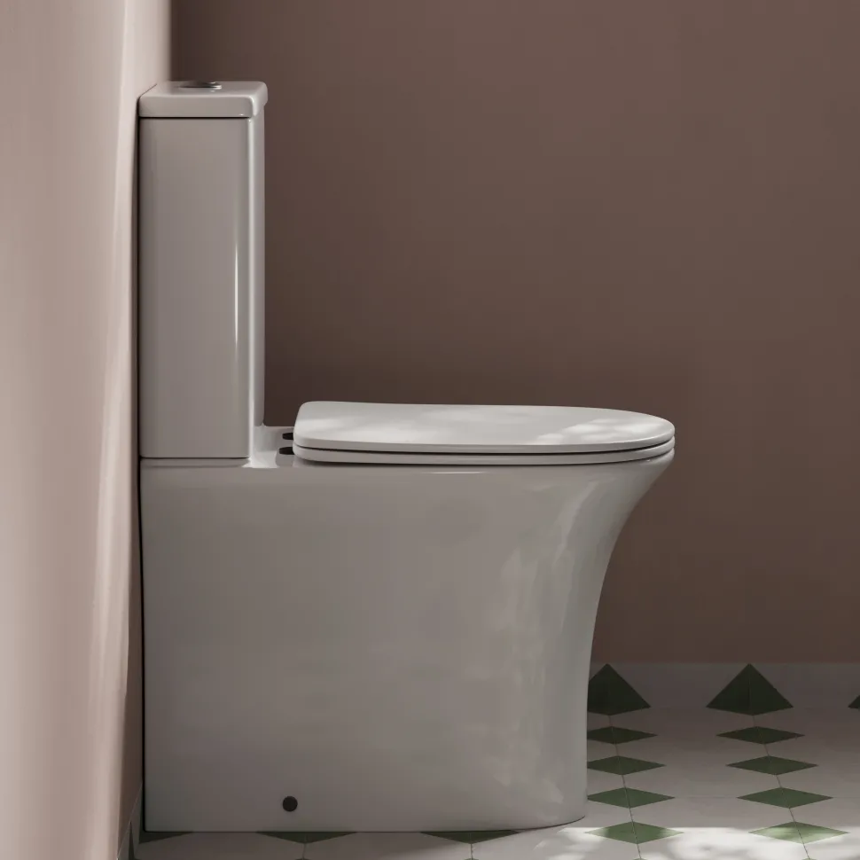 Lydia Rimless Close to Wall Close Coupled Toilet & Soft Close Seat