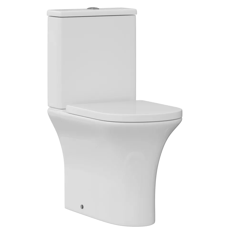 Lydia Rimless Close to Wall Close Coupled Toilet & Soft Close Seat
