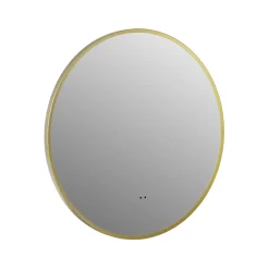Marcos LED Illuminated Round Framed Mirror with Demister Pad & Colour Change Lights - 600mm
