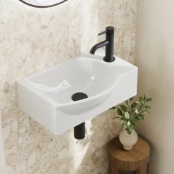 Max Wall Hung Cloakroom Basin with Extended Bowl - 460 x 320mm