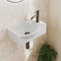 Max Wall Hung Cloakroom Basin with Extended Bowl - 400 x 280mm