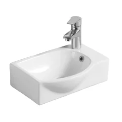 Max Wall Hung Cloakroom Basin with Extended Bowl - 400 x 280mm