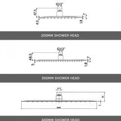 Melanie Concealed Shower Valve & Fixed Shower Head