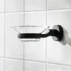 Miller Bond Matt Black Soap Dish Holder & Glass Soap Dish