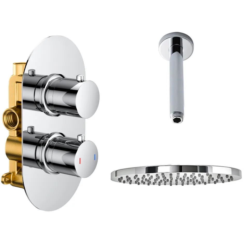 Natasha Concealed Thermostatic Shower Valve & ABS Fixed Shower Head