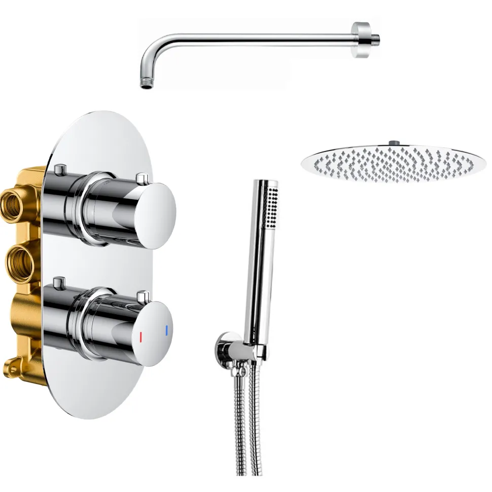 Nina Concealed Shower Valve, Fixed Shower Head & Handset