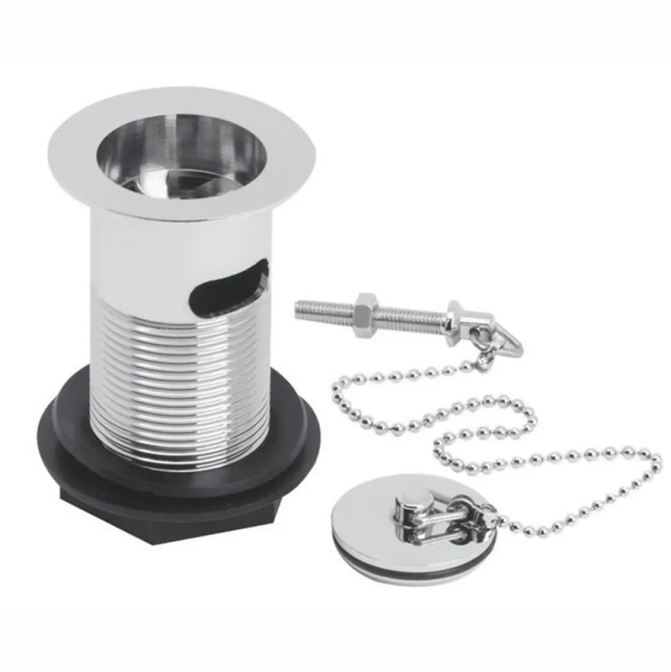 nuie Basin Waste With Brass Plug & Ball Chain