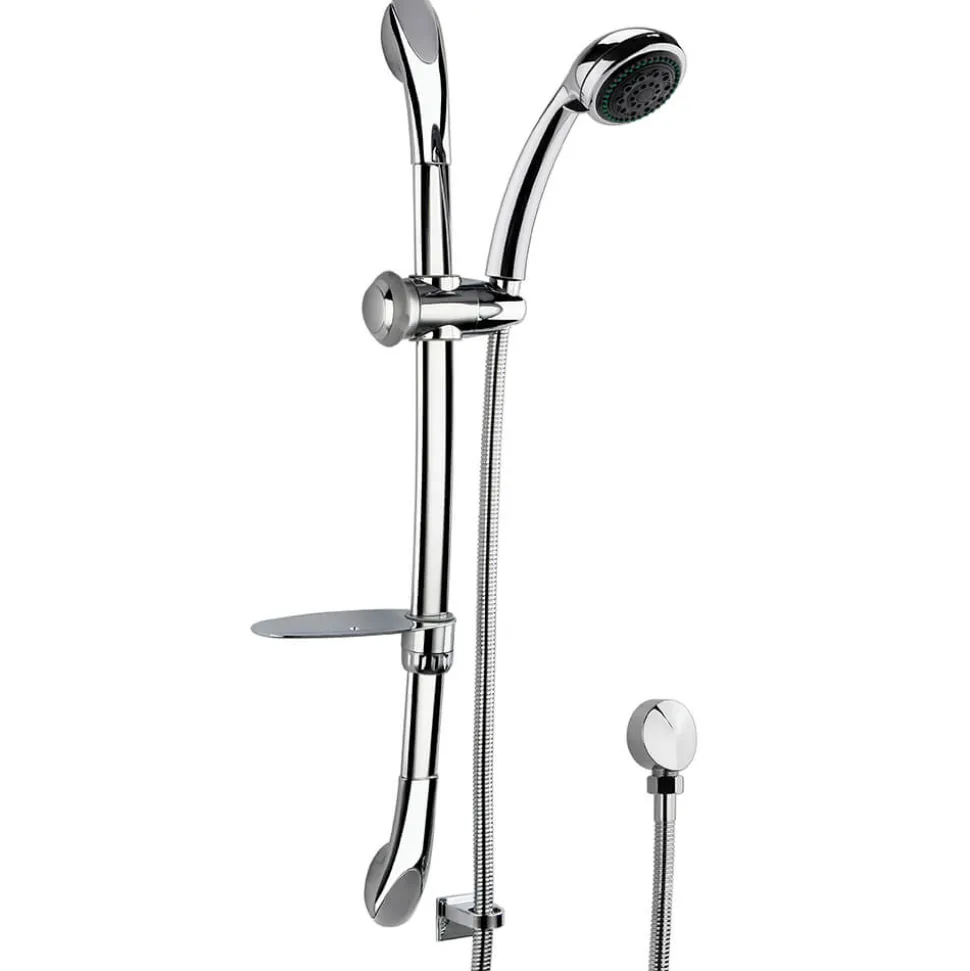 nuie Luxury Curved Slider Rail Kit with Outlet Elbow & Multi-Function Handset