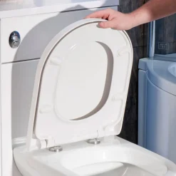 nuie Luxury D-Shaped Soft Close Seat With Square Edges and Quick Release Hinges - Top Fix