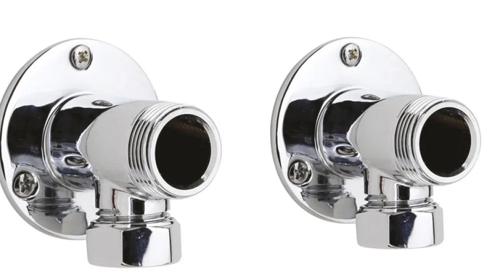 nuie Pair of Backplate Elbow Unions for Bar Shower Valves