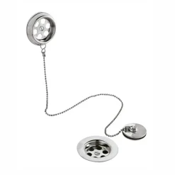 nuie Plug & Chain Bath Waste with Overflow & Retainer