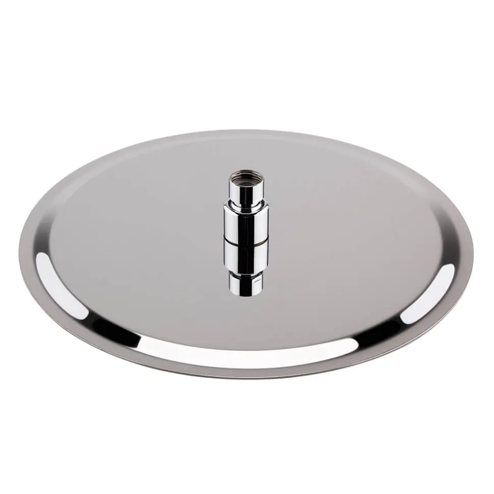 nuie Round Chrome Fixed Shower Head - 300mm Diameter