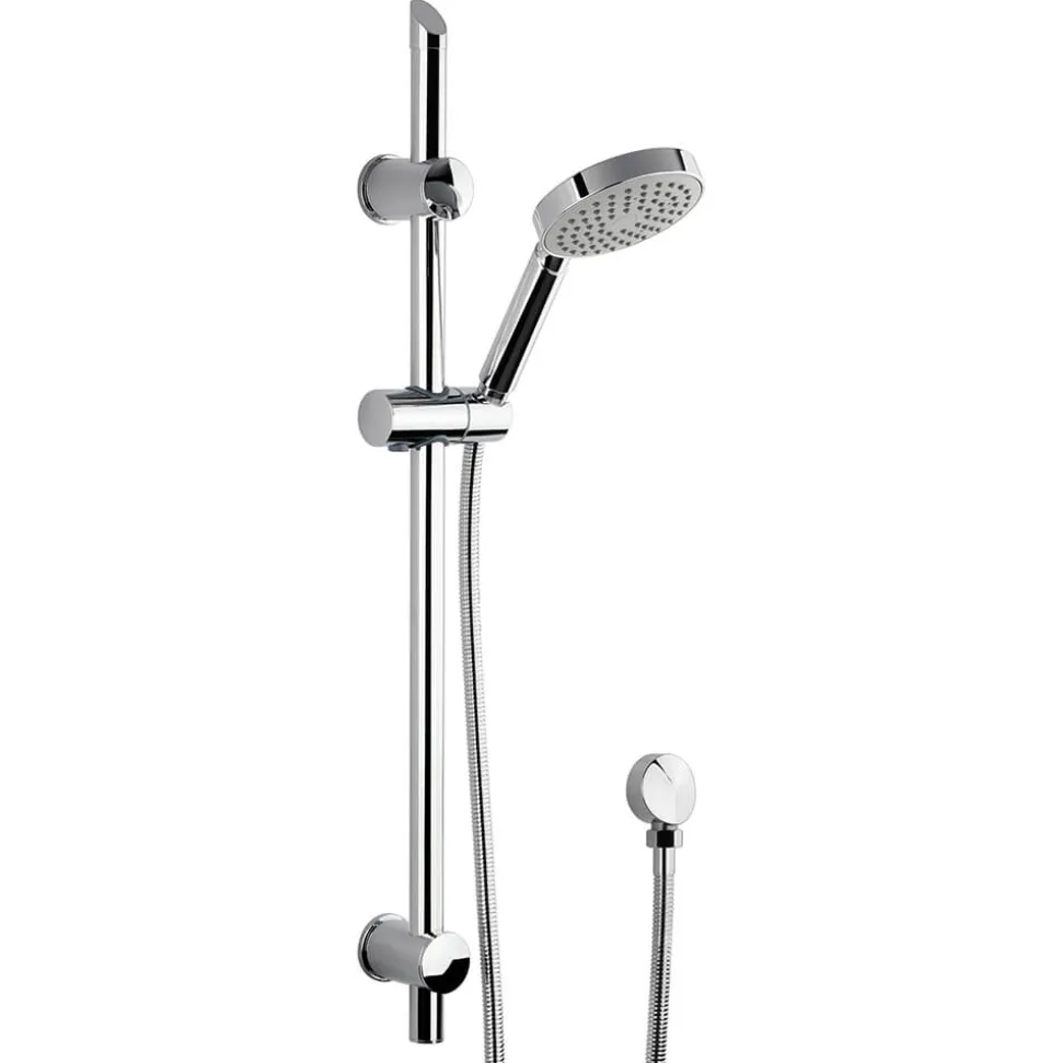 nuie Slider Rail Kit with Thin Round Handset & Wall Outlet