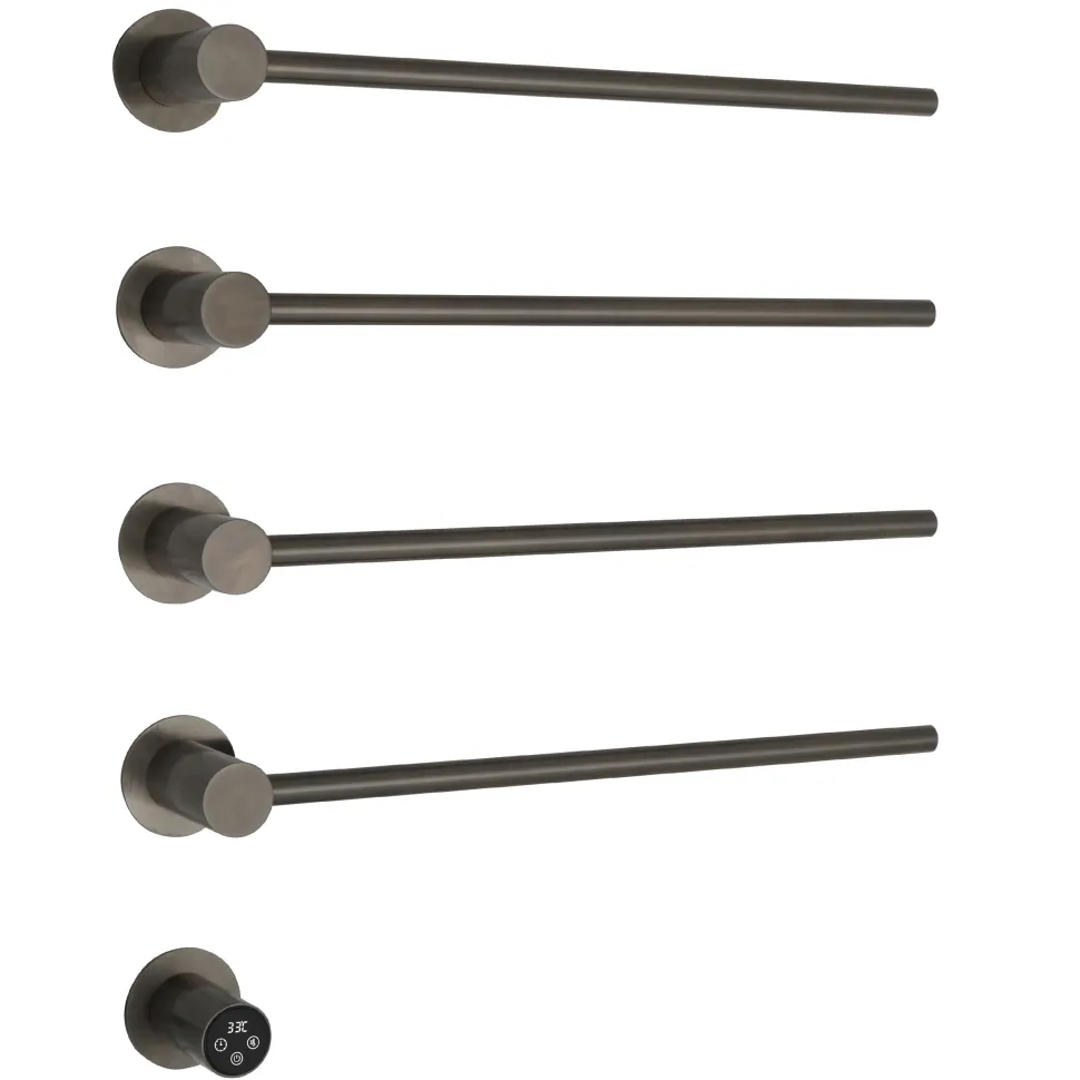 Onyx Curved Bar Heated Dry Electric Towel Rail