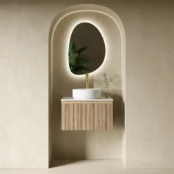 Organics LED Illuminated Mirror with Demister Pad & Colour Change Lights - 500 x 700mm