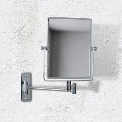 Origins Living Addison Reversible Rectangular Magnifying Chrome Mirror - 150 x 200mm